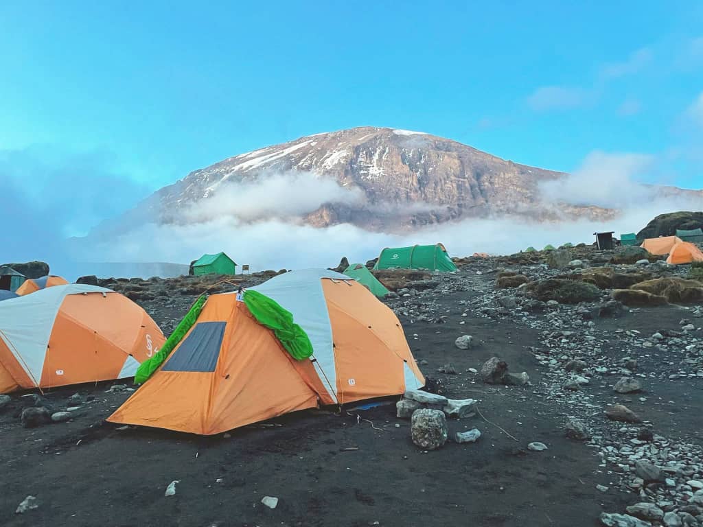 Tents on Mount Kilimanjaro